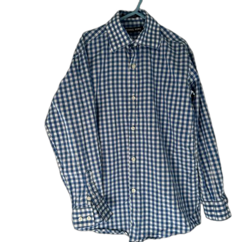 Michael Kors Plaid Boys Button Down Shirt